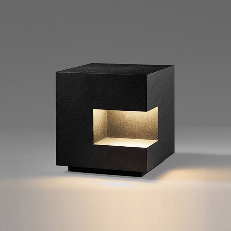 YD112-Black Square Pillar Lamp Waterproof Outdoor Light 