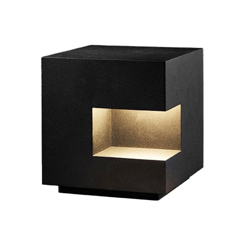 YD112-Black Square Pillar Lamp Waterproof Outdoor Light 