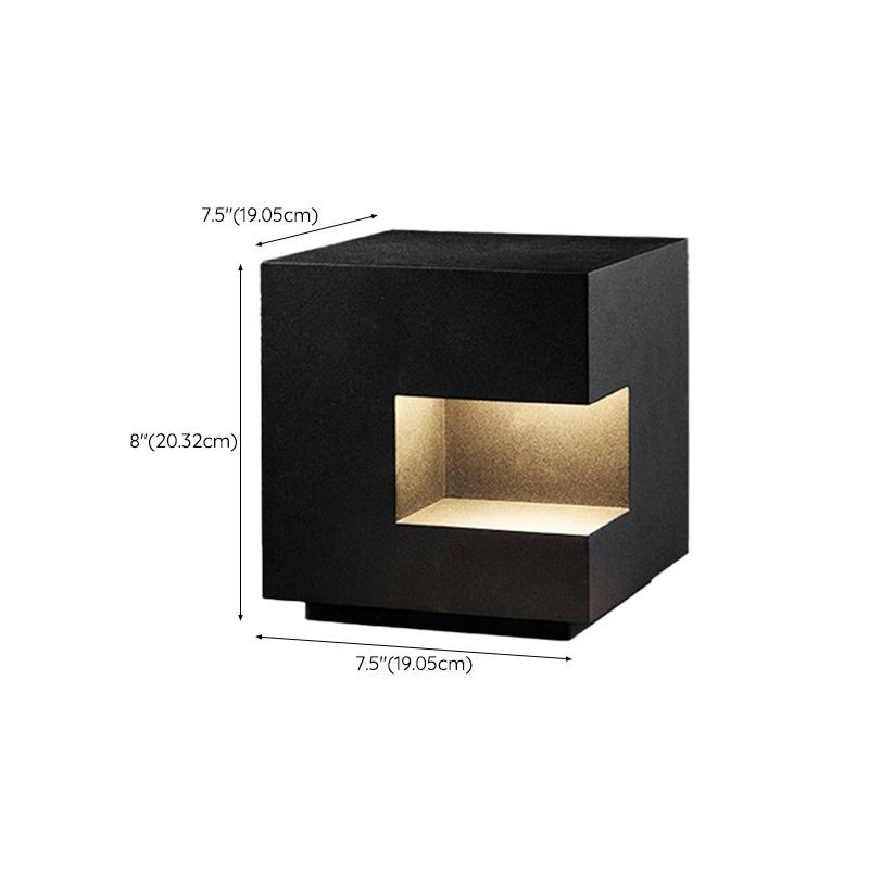 YD112-Black Square Pillar Lamp Waterproof Outdoor Light 