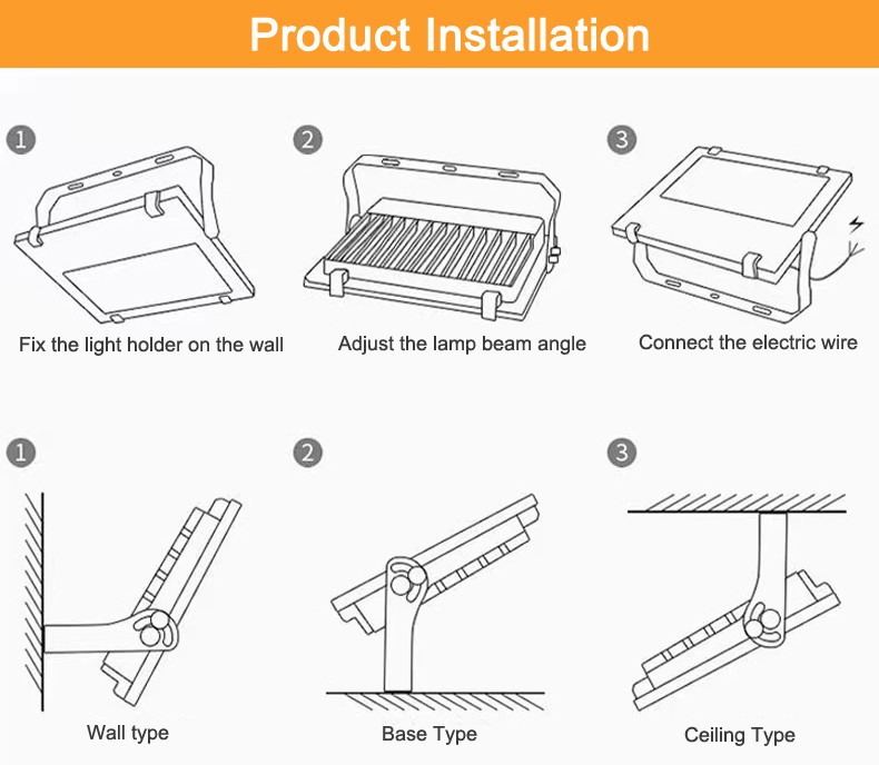 YD74-High Quality Waterproof Aluminum IP65 30W 50W 100W 150W 200W Outdoor LED Flood Light