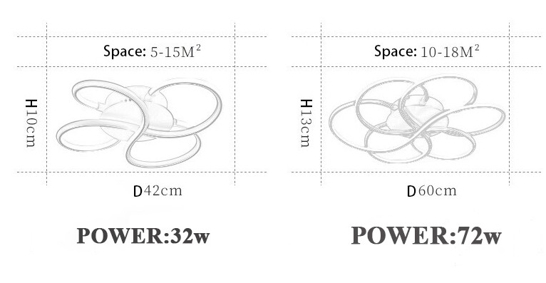 4-6 head windmill aluminum ceiling lamp