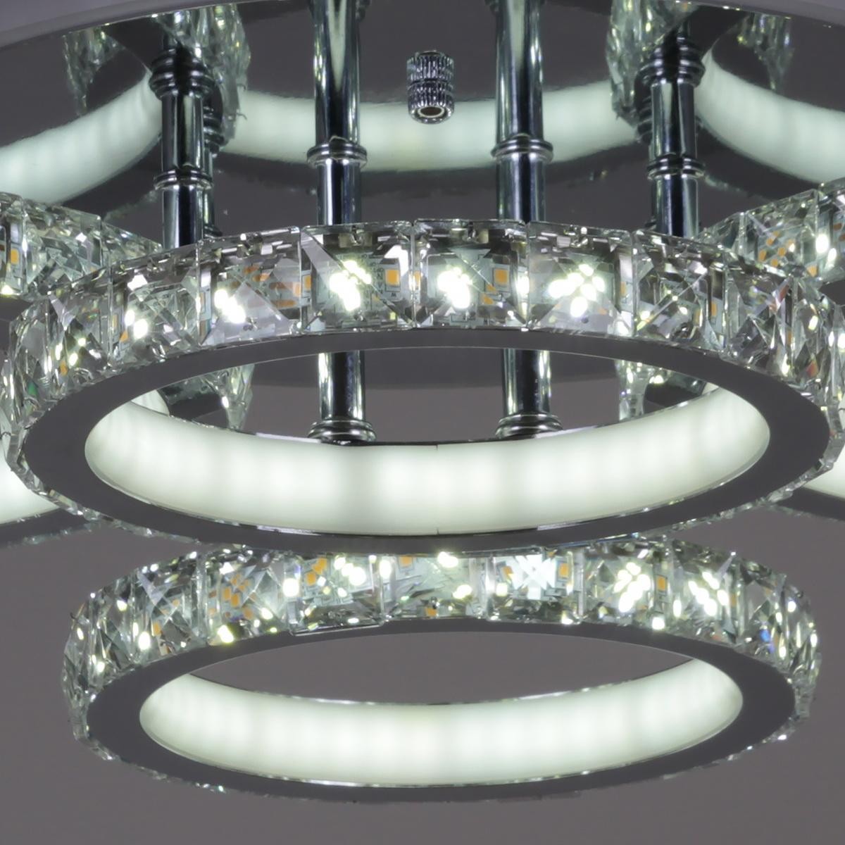 4-circle RGB crystal LED ceiling light 3CCT