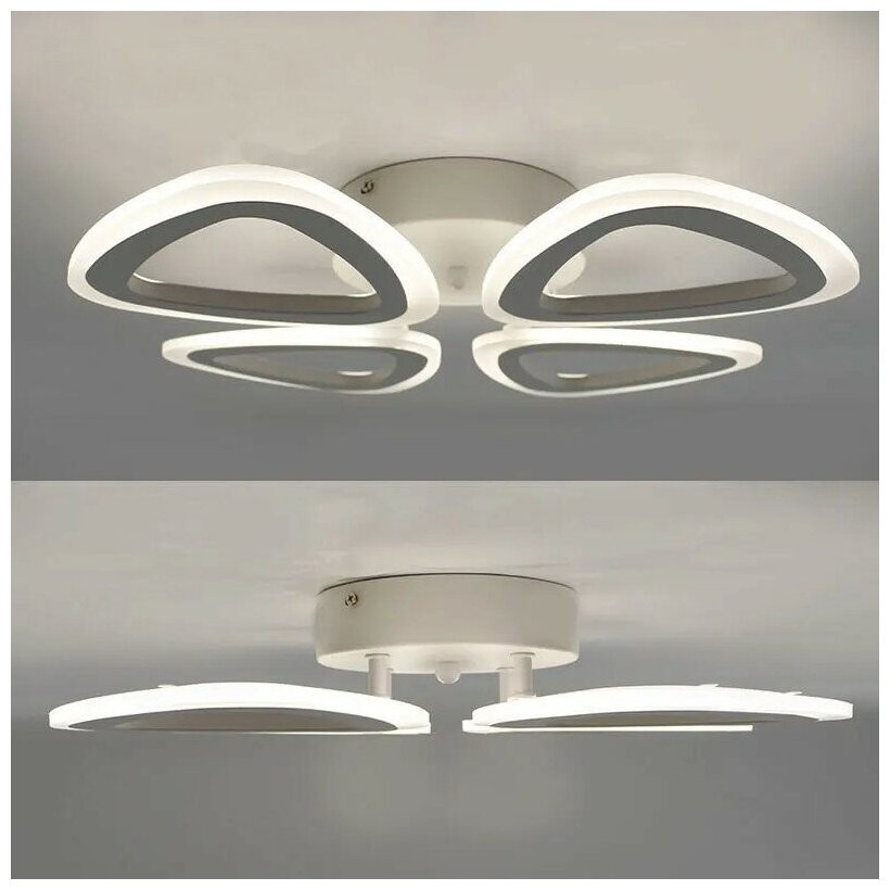 4-head double butterfly acrylic ceiling light