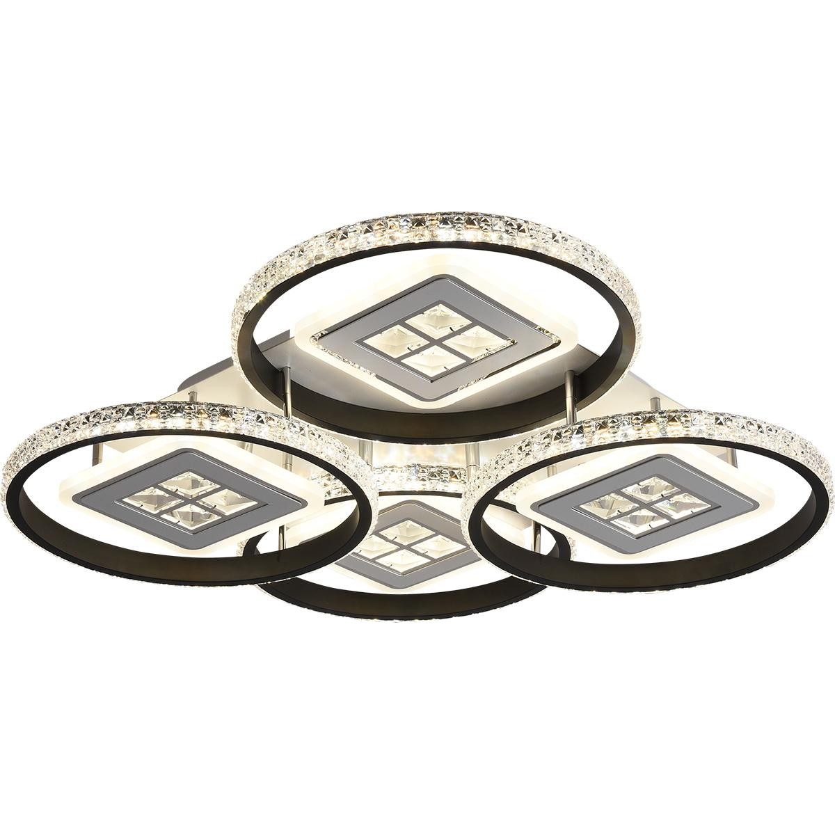 4 ring crystal ceiling light