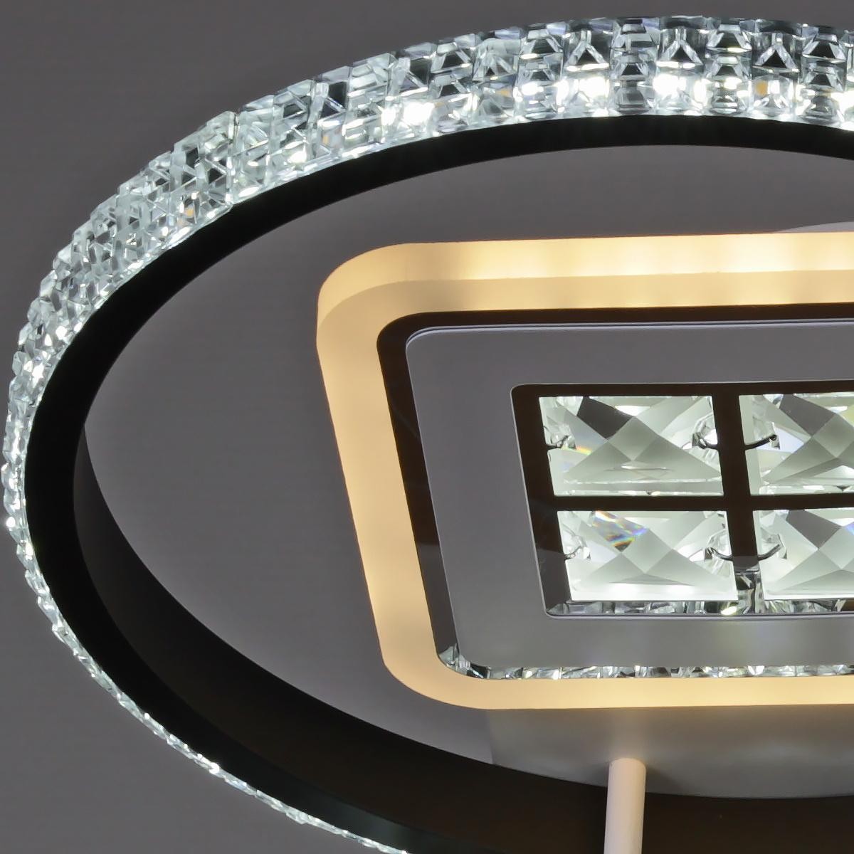 4 ring crystal ceiling light