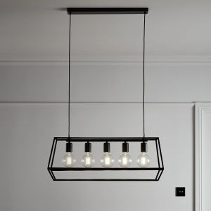 5-light chandelier adopts modern industrial design