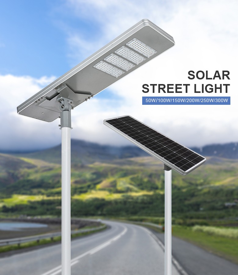 YD38-50w 100w 150w 200w 250w 300w 400wOutdoor All In One Solar Led Street Light