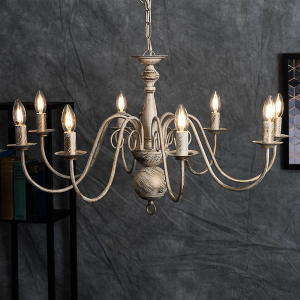 Antique metal candle chandelier