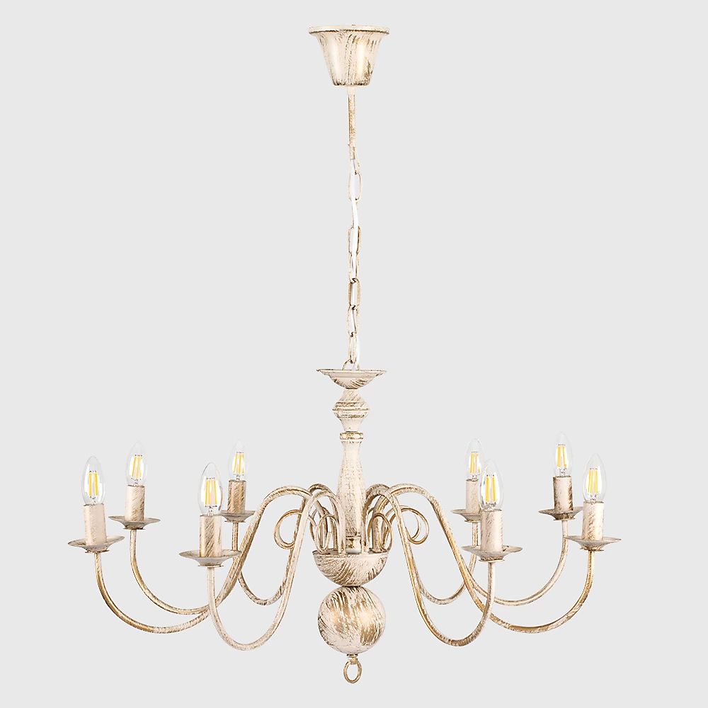 Antique metal candle chandelier