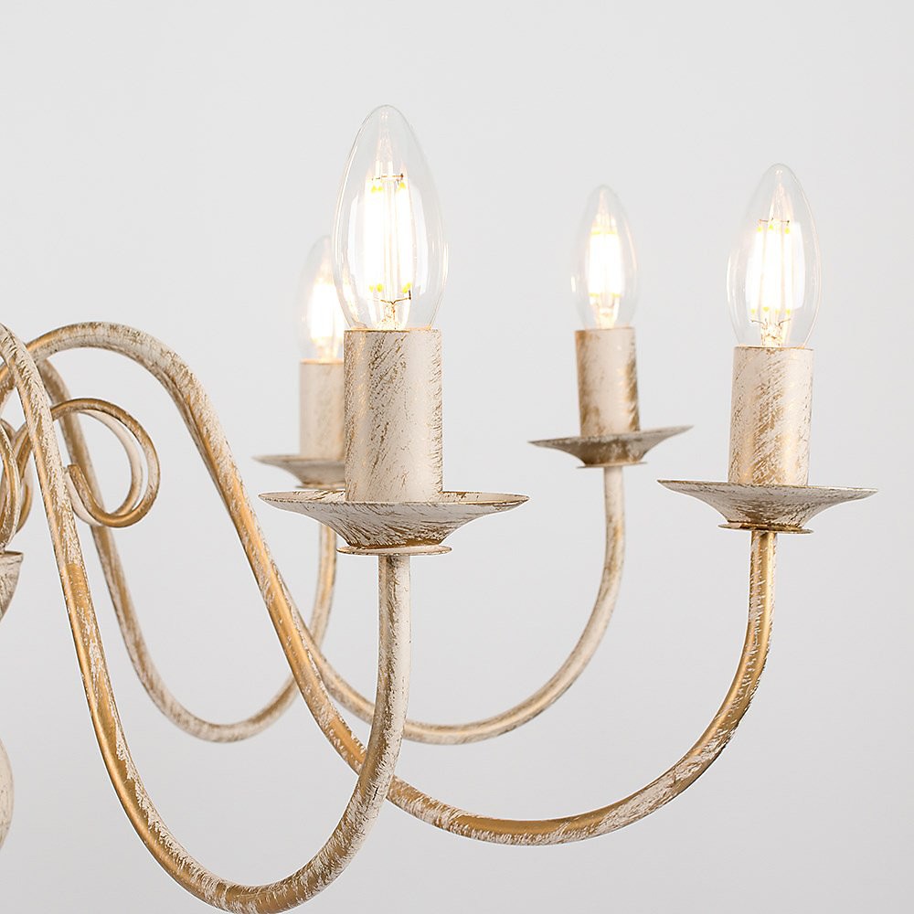 Antique metal candle chandelier