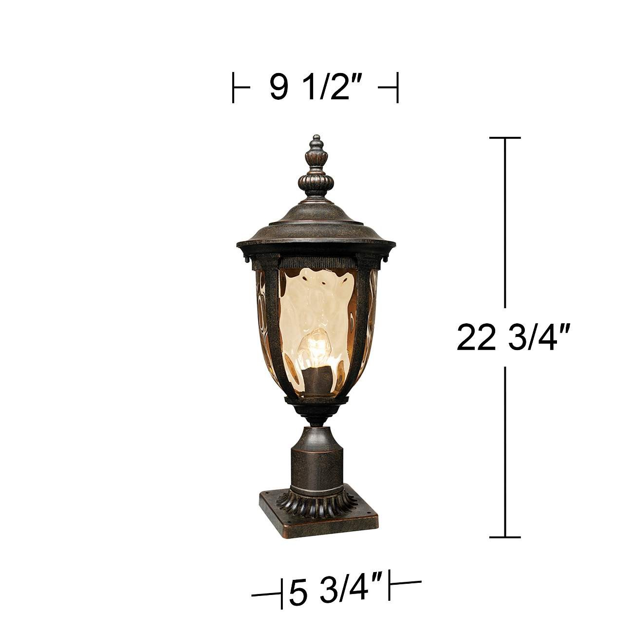 YD116-Outdoor Waterproof Vintage Style Bronze Pillar Lamp