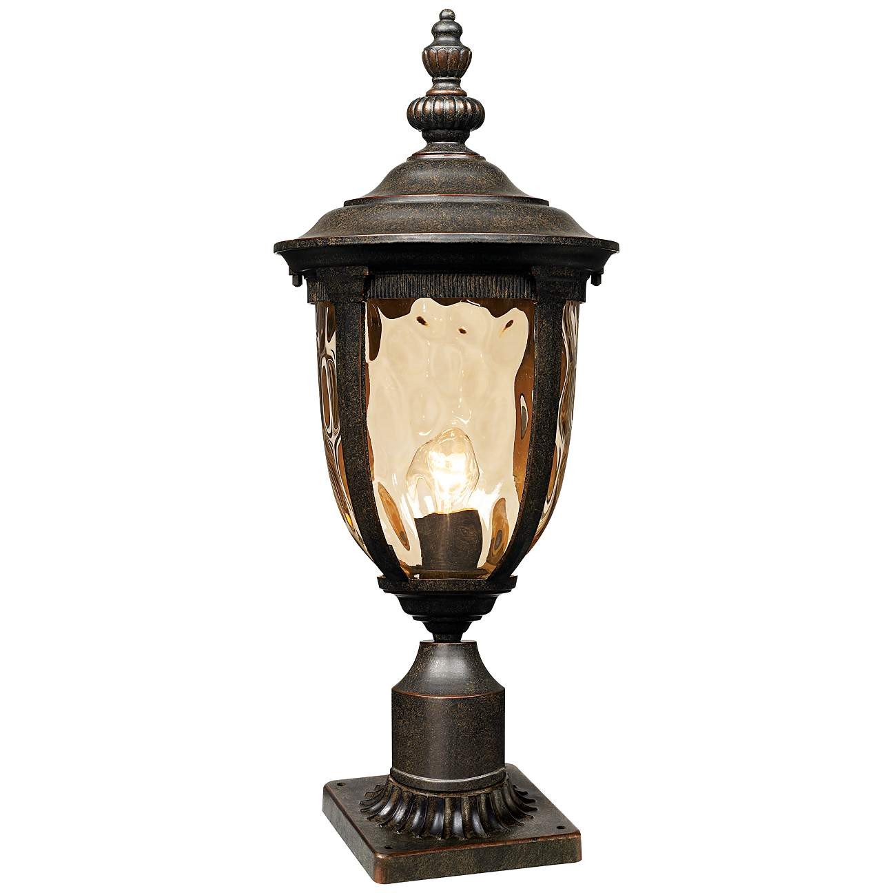 YD116-Outdoor Waterproof Vintage Style Bronze Pillar Lamp