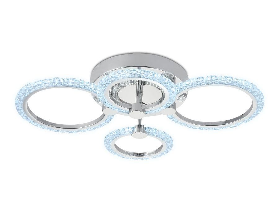 Chrome-plated 4-round acrylic ceiling light