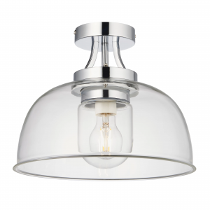 Chrome-plated transparent ceiling light