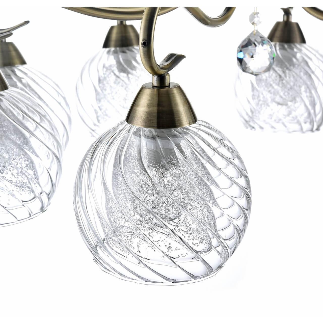 Classic luxury bronze glass ceiling lamp