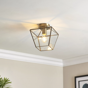 Clear glass ceiling light