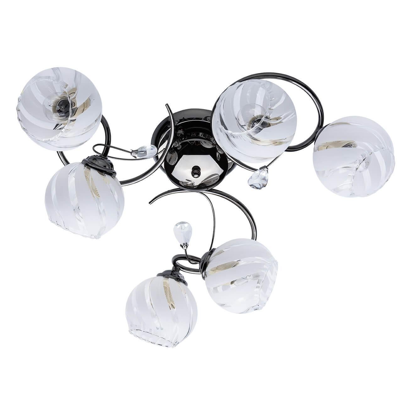 Creamy white transparent alternating glass ceiling lamp