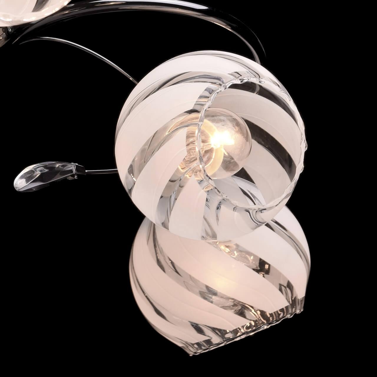 Creamy white transparent alternating glass ceiling lamp