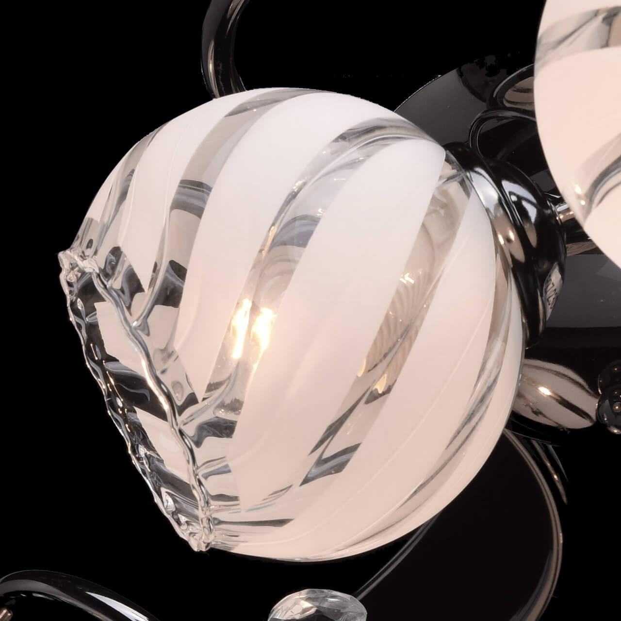 Creamy white transparent alternating glass ceiling lamp