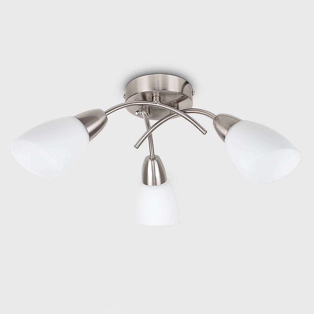 Curved arm cross design ceiling light