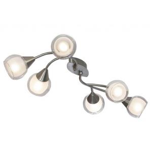 Double glass flower branch ceiling lamp