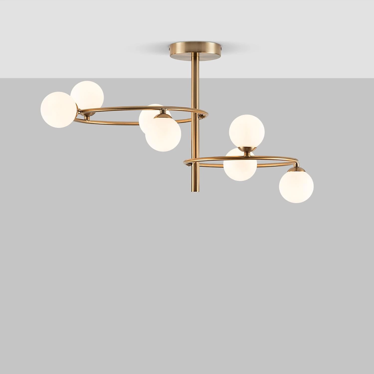 Double sphere ceiling light