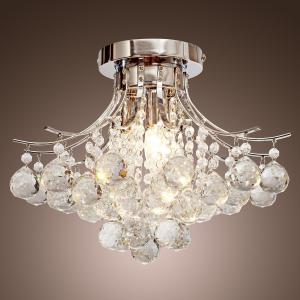 Electroplating K9 crystal heavyweight ceiling lamp