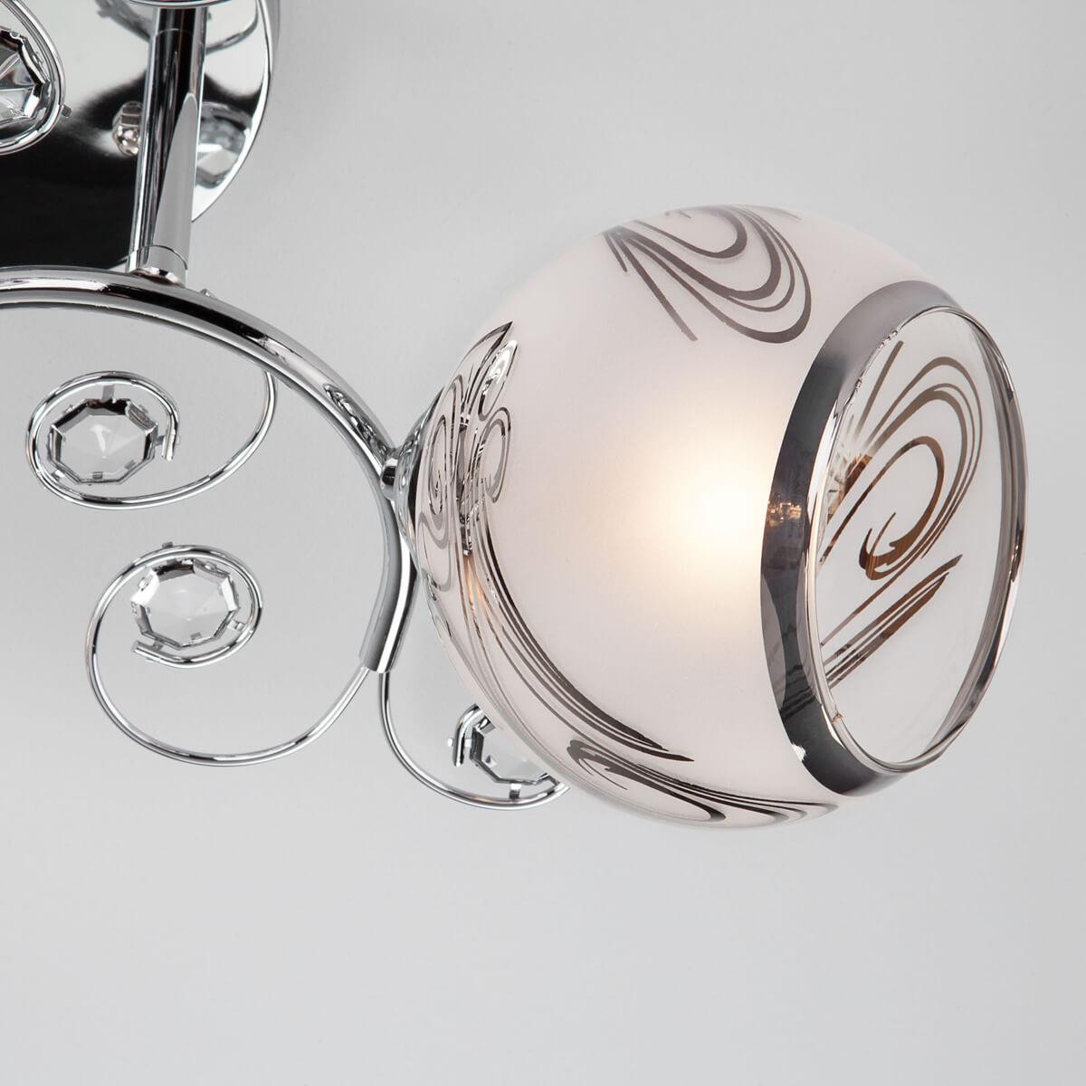 Elegant and simple silver-edged ceiling lamp