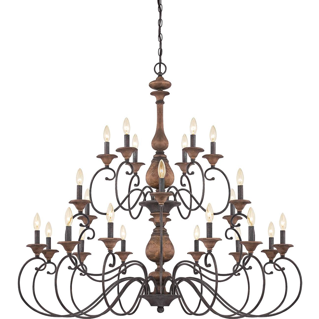 European style black chandelier