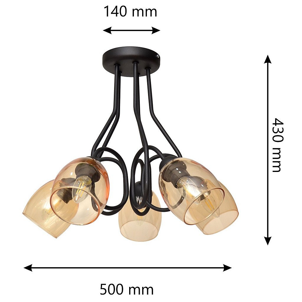 Flower-shaped ceiling lamp