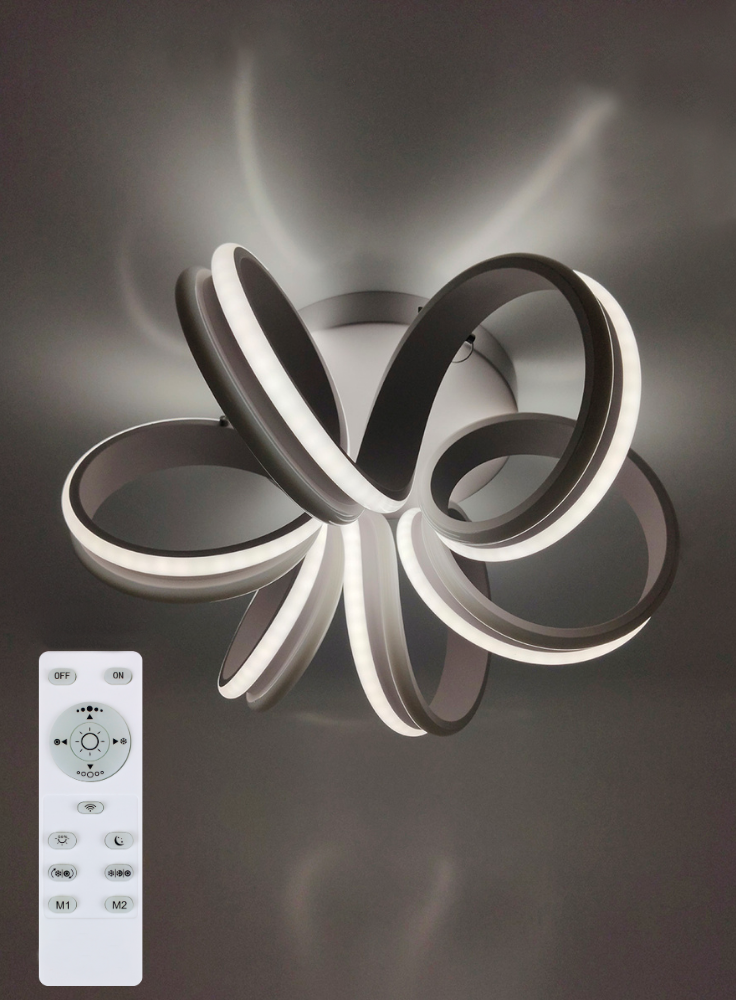 Flower-shaped silicone ceiling lamp