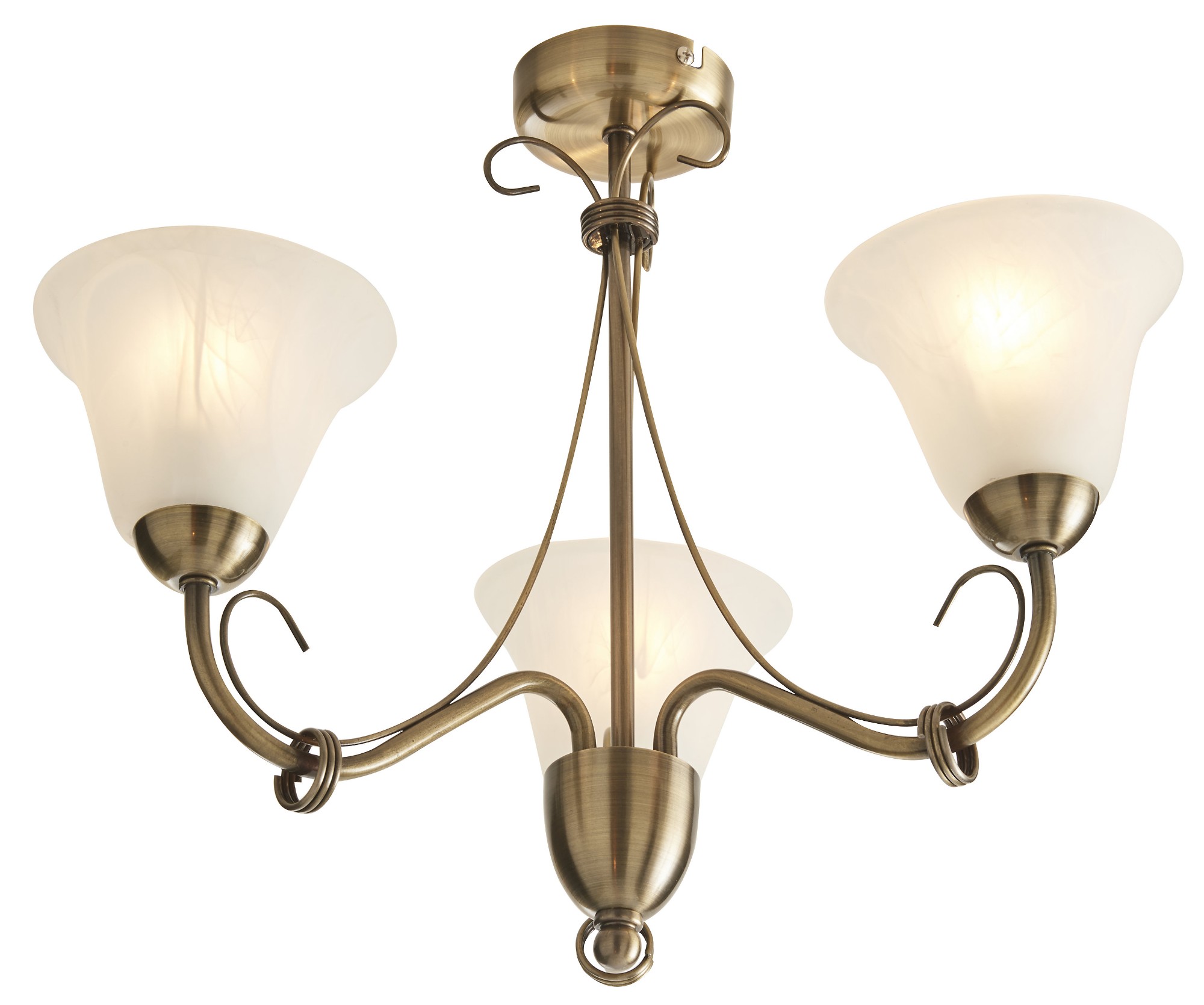 Frosted bronze chandelier