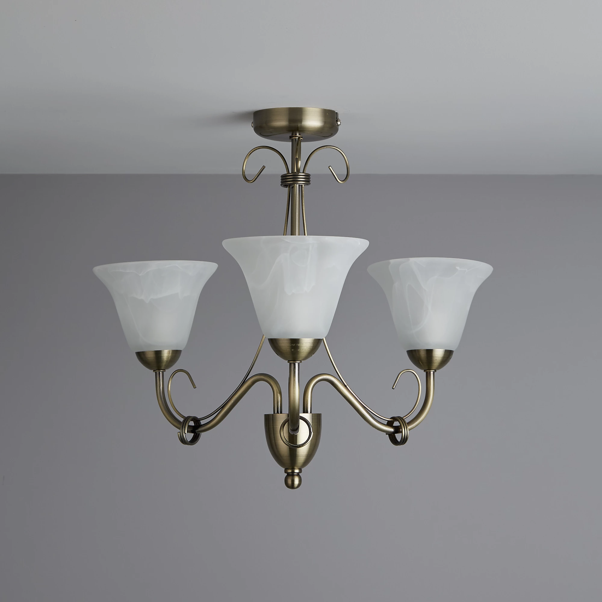 Frosted bronze chandelier