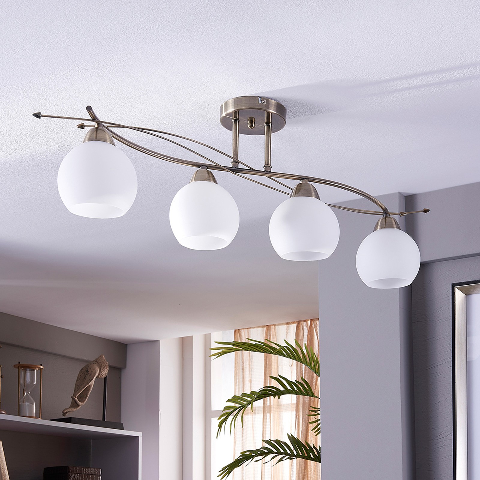 Frosted milky white glass ceiling lamp