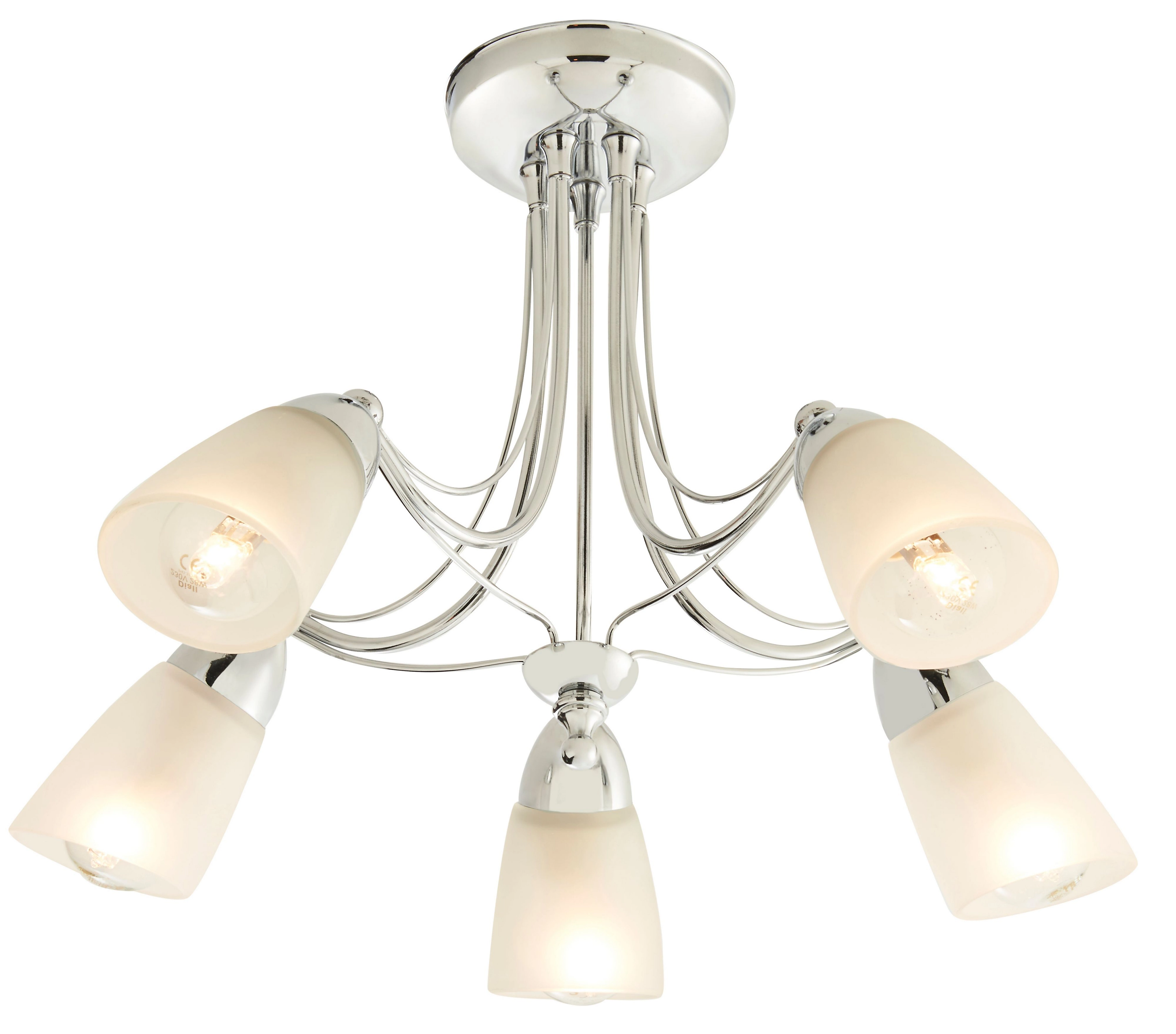 Frosted trumpet glass ceiling lamp