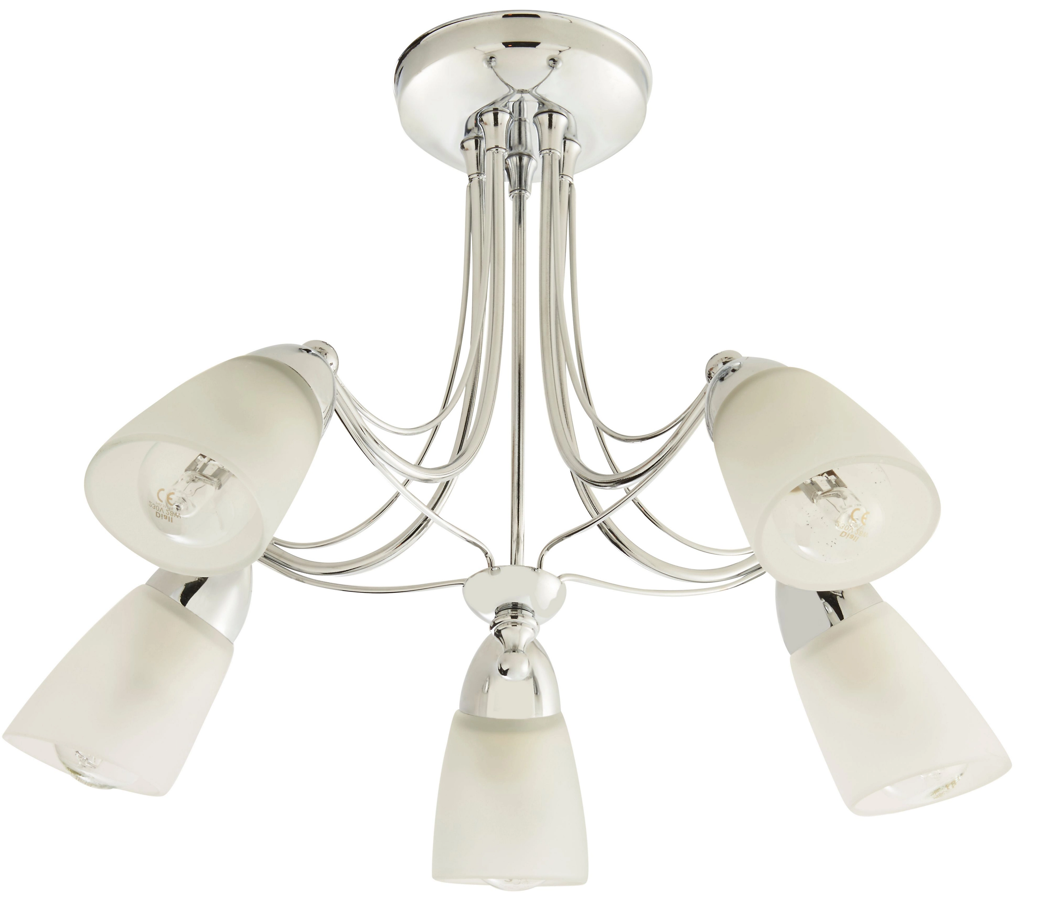 Frosted trumpet glass ceiling lamp