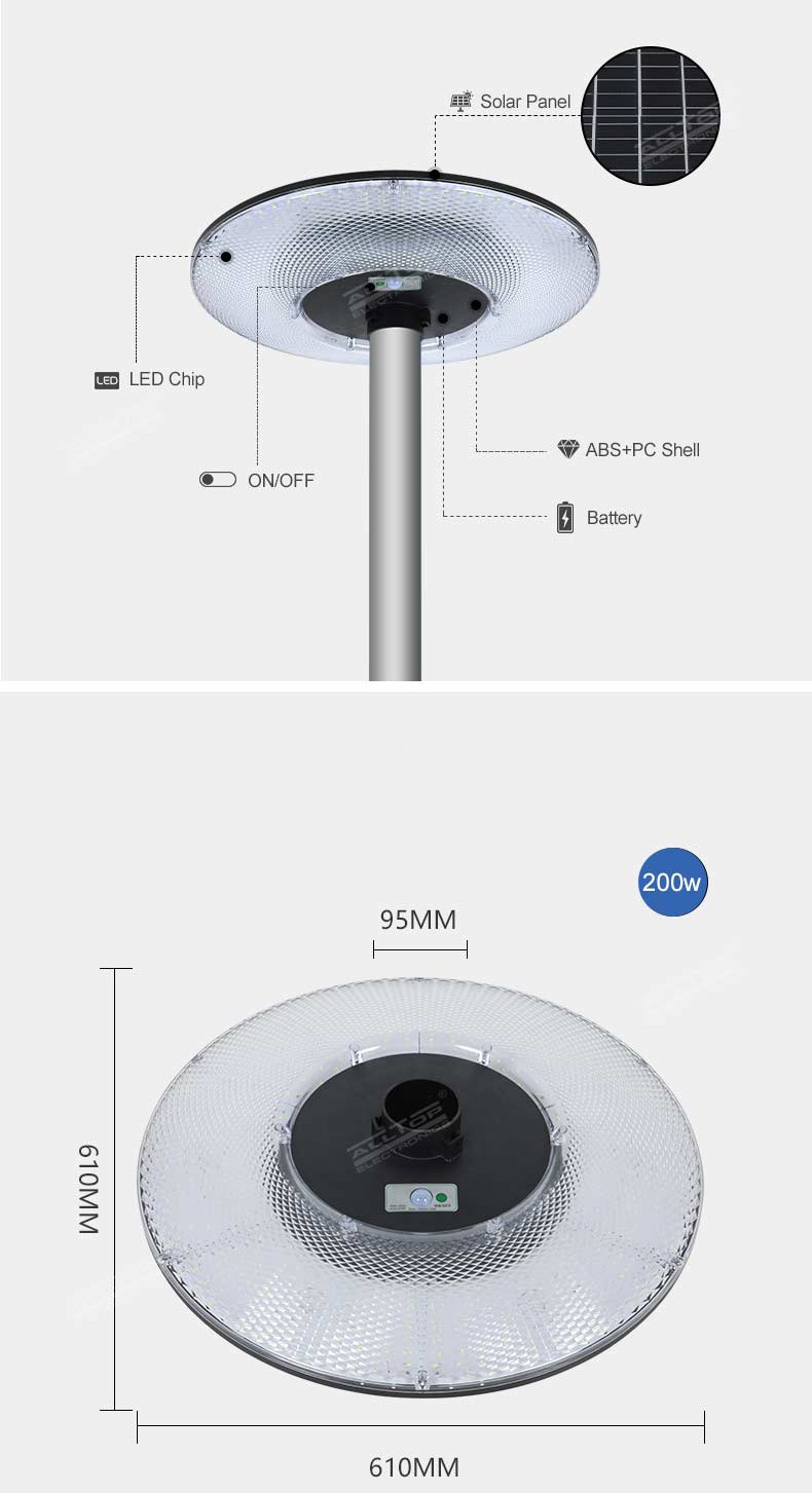 YD43-100W 200W 300WSolar LED Garden Light