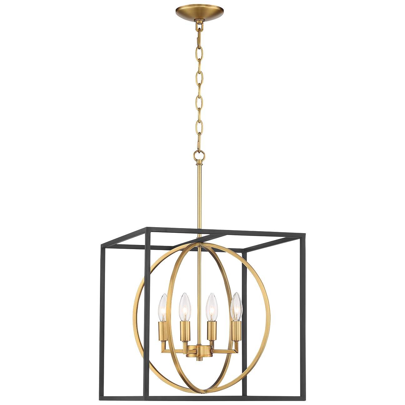 Geometric Cube Cage Chandelier