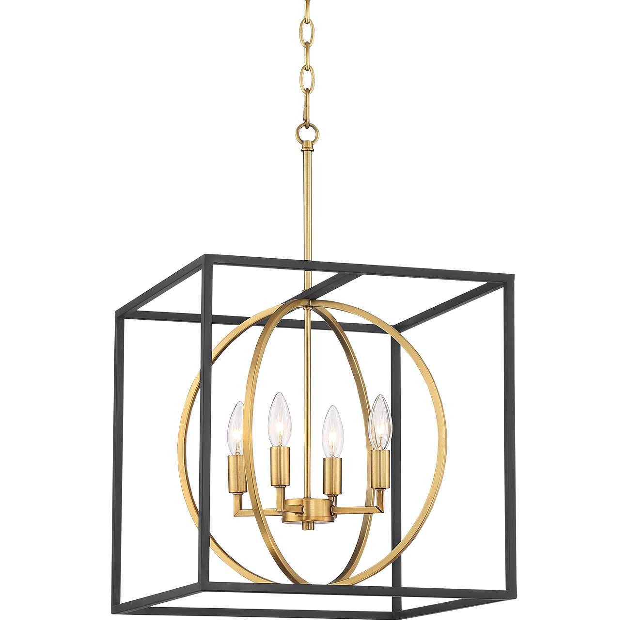 Geometric Cube Cage Chandelier