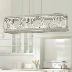 Gray oval ring chandelier