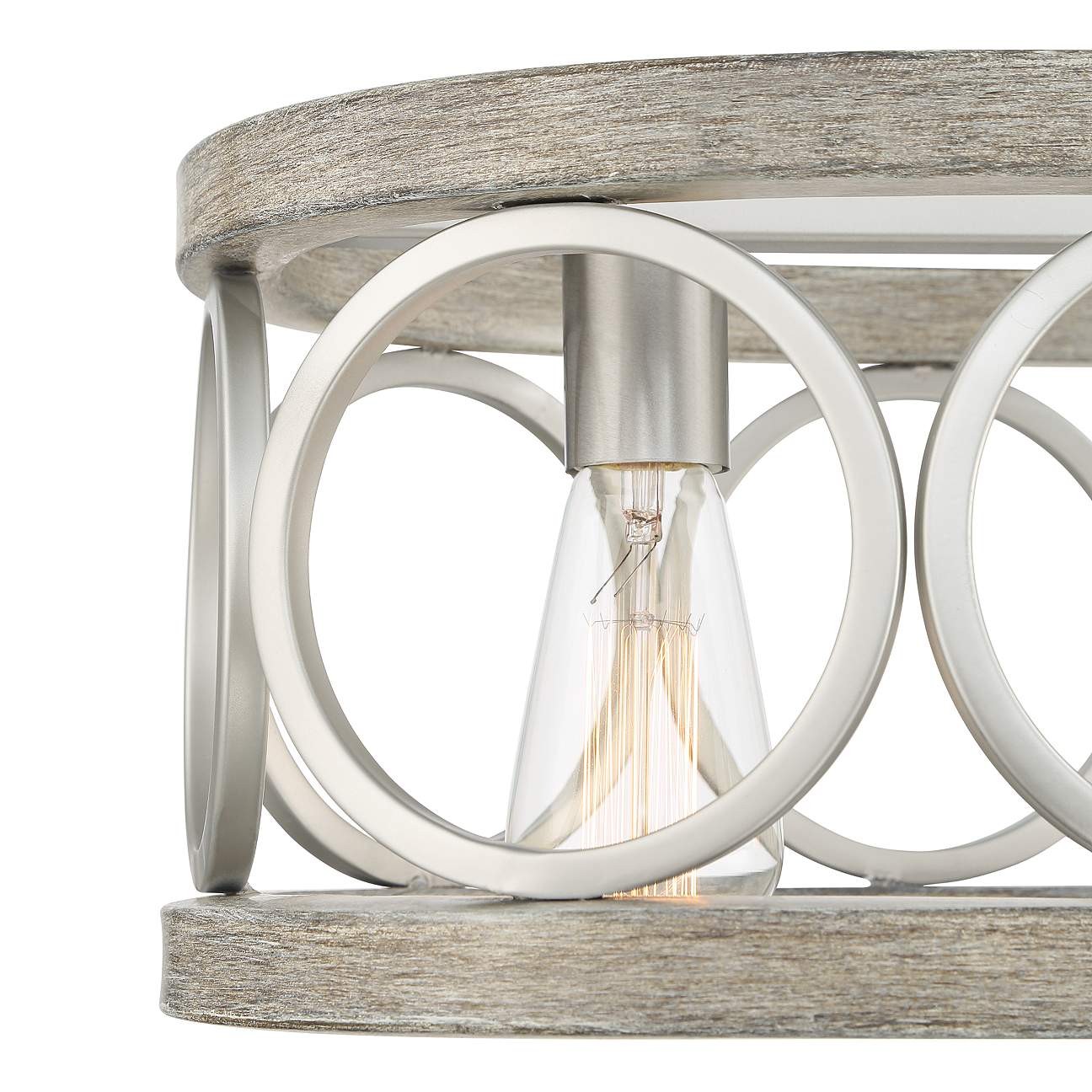 Gray oval ring chandelier