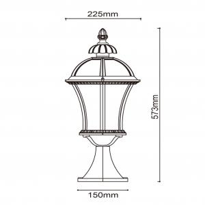 YD120-Outdoor retro waterproof IP65 column lamp