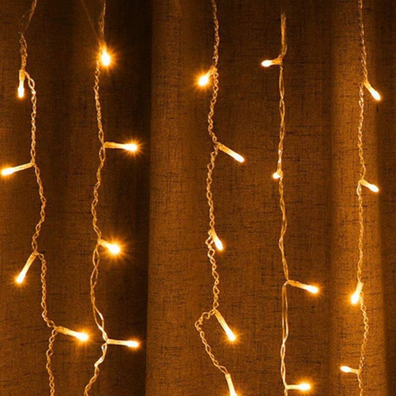 YD16-Nordic Icicles Curtain String Lights Plastic Outdoor water proof