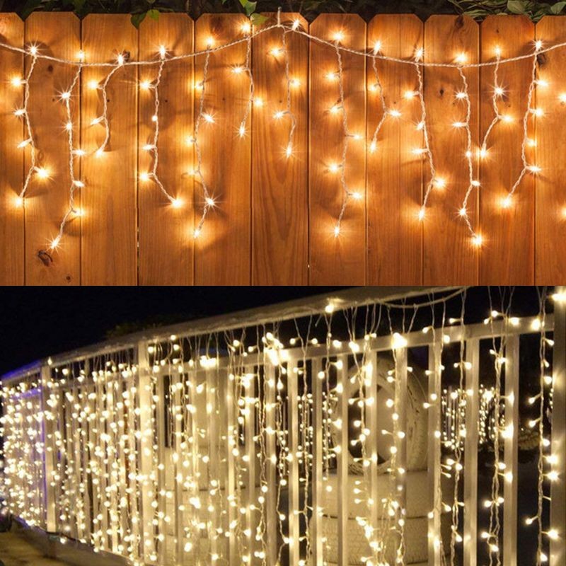 YD16-Nordic Icicles Curtain String Lights Plastic Outdoor water proof