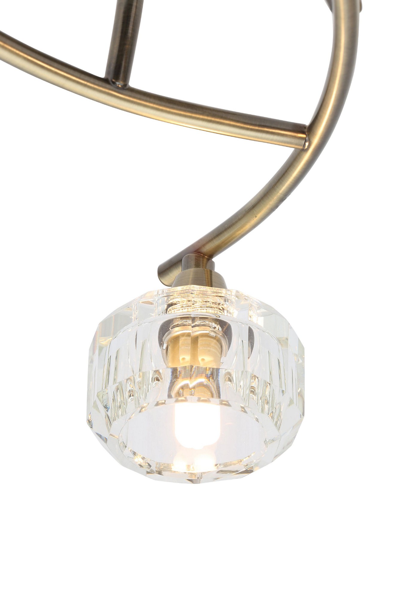 Imitation yellow bronze three-head ceiling lamp