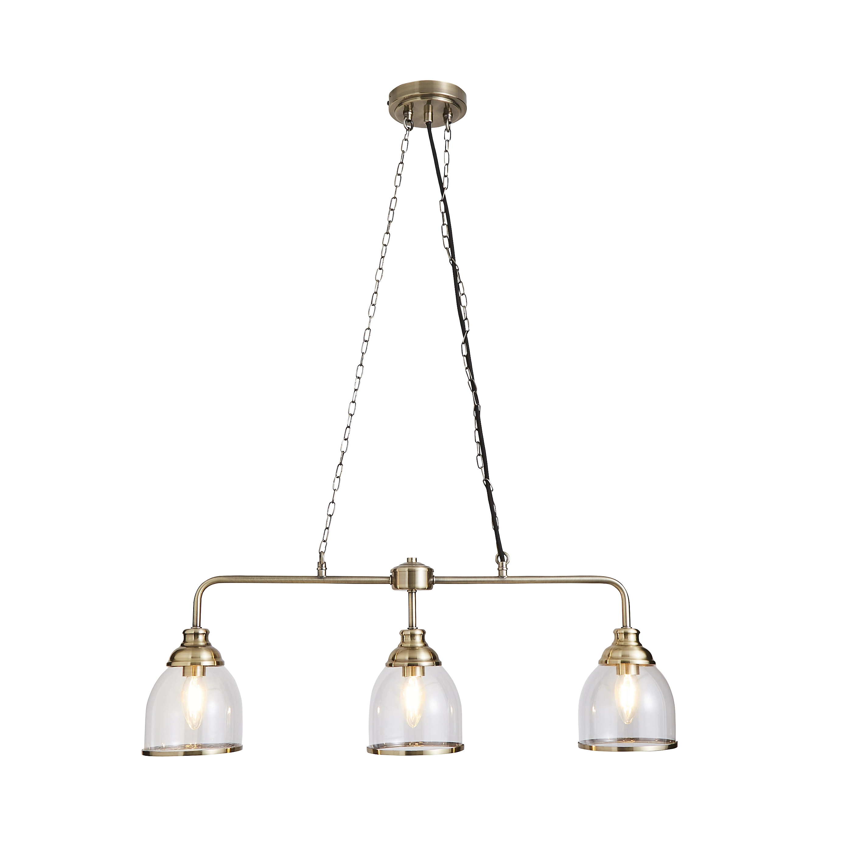 Industrial style high-transparency glass chandelier