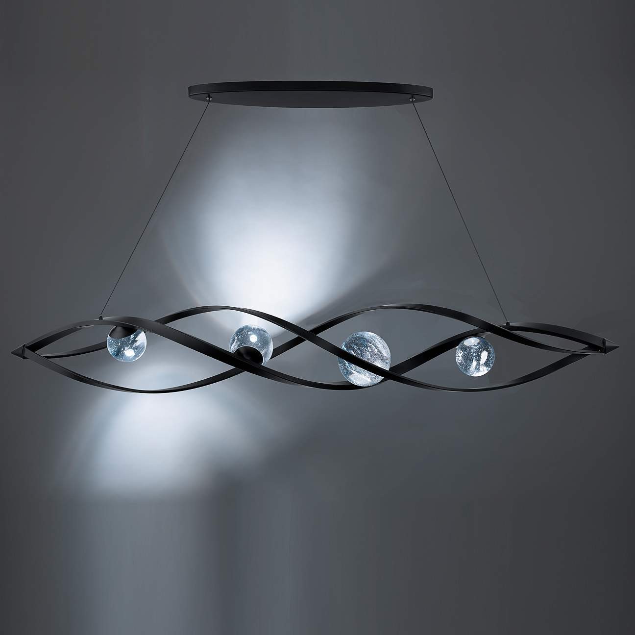 Irregular 4-ball linear chandelier