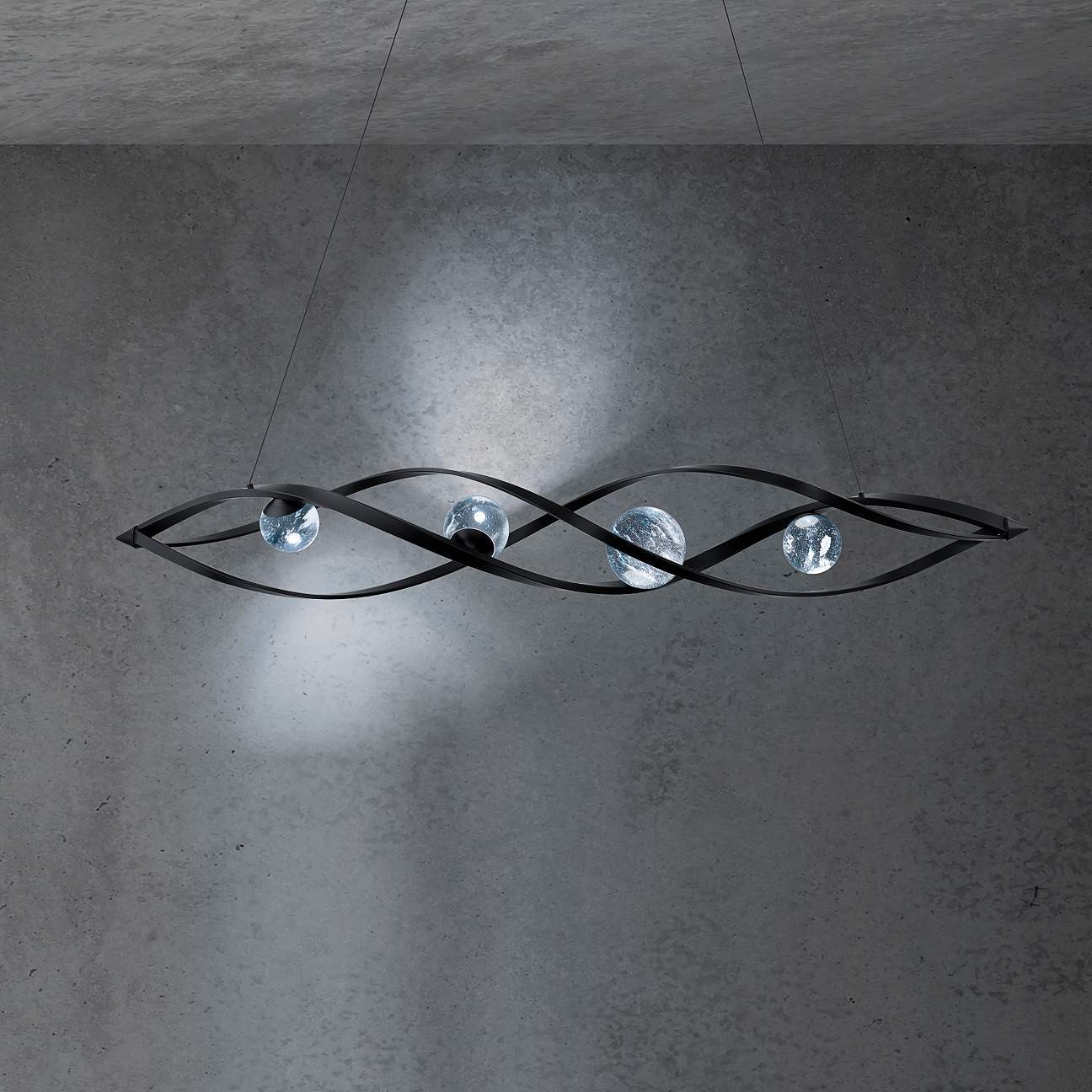 Irregular 4-ball linear chandelier