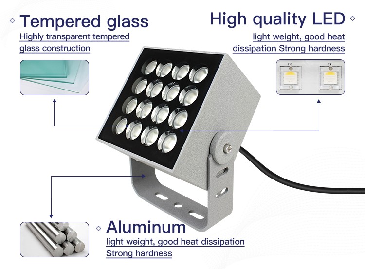 YD84-Outdoor IP65 LED RGB floodlight 36w 48w