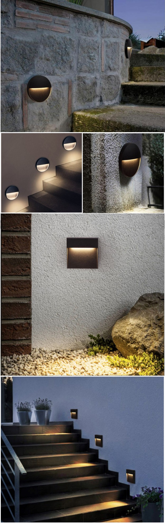 YD67-6W Surface Mount LED Stair Step Wall Light